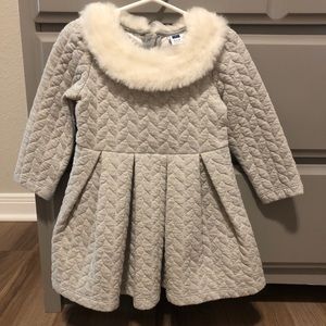 Janie and Jack quilted fur dress